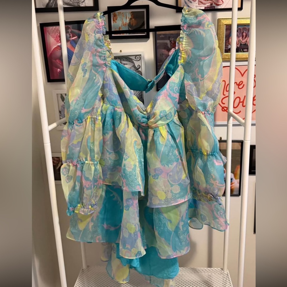 Selkie The Electric Moonlight Puff Dress
